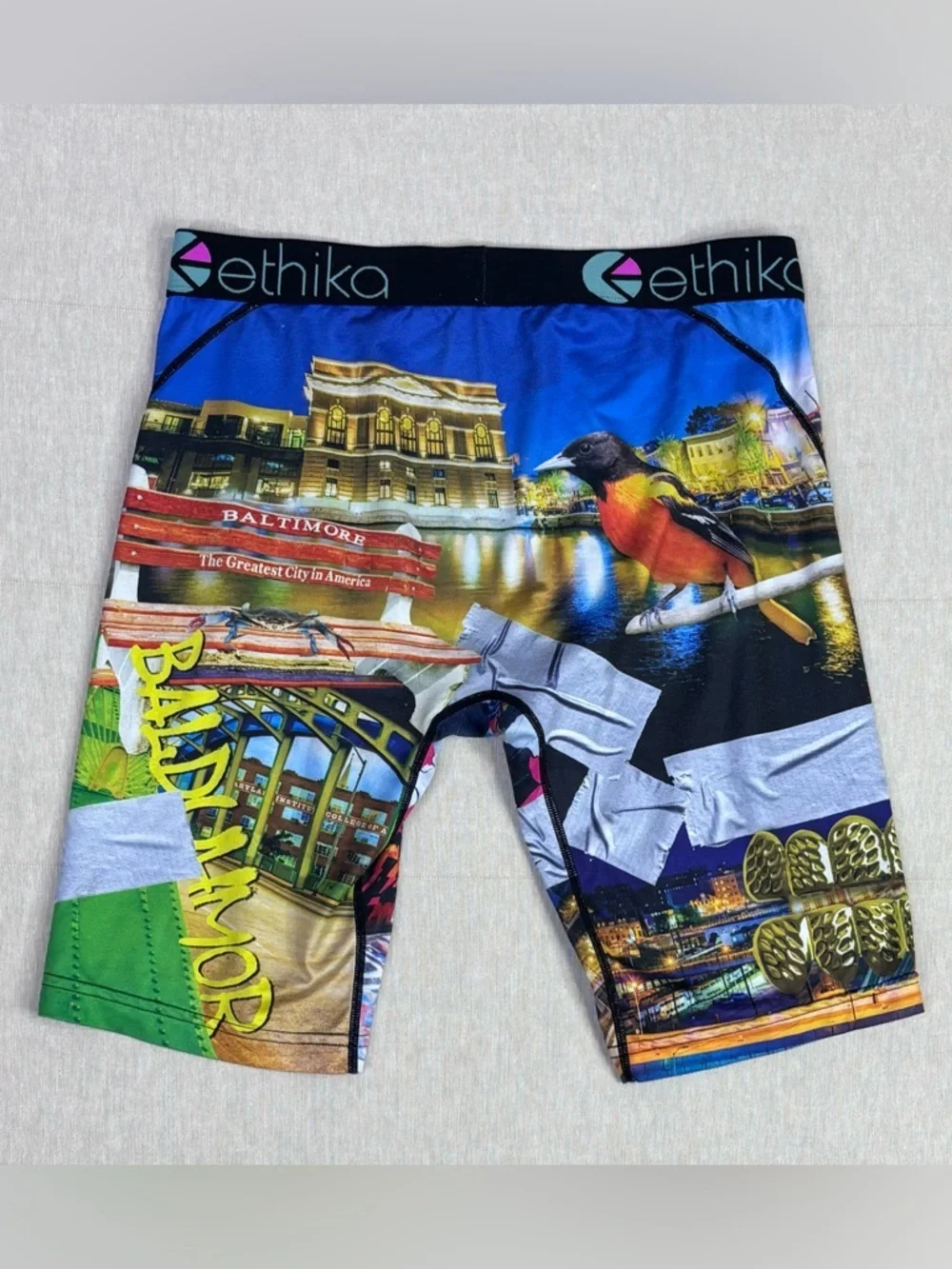 Ethika Baltimore Graphic Boxer Briefs Streetwear Compression Shorts Bold